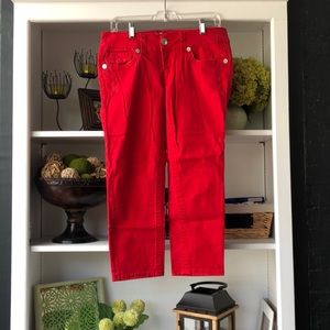 Seven7 red denim capris